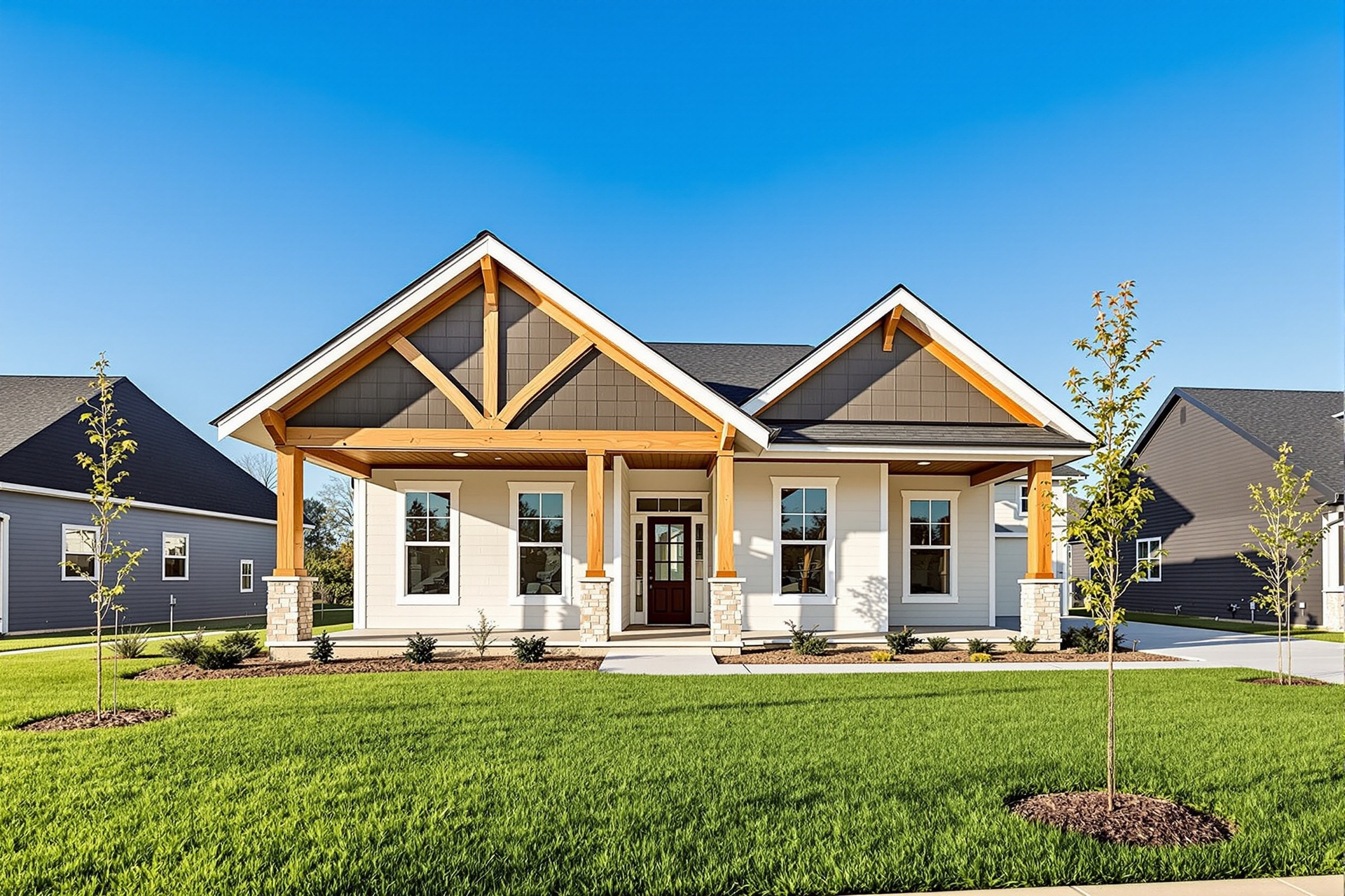 Newly built craftsman-style home in a Lake Norman area subdivision