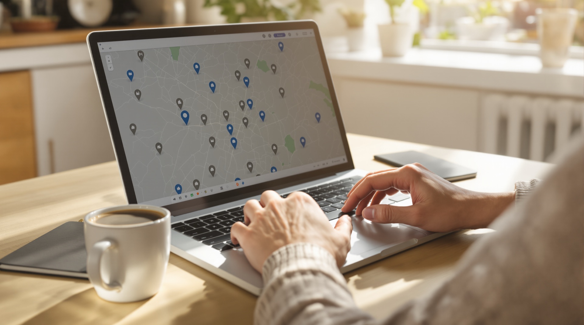 Researching Lake Norman home listings and market data on a laptop